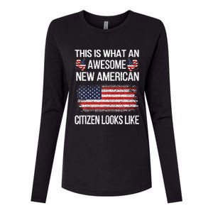 Awesome New American Flag Us Citizenship Usa Us Citizen Womens Cotton Relaxed Long Sleeve T-Shirt