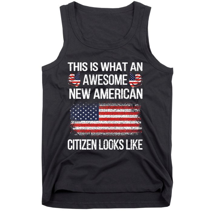 Awesome New American Flag Us Citizenship Usa Us Citizen Tank Top