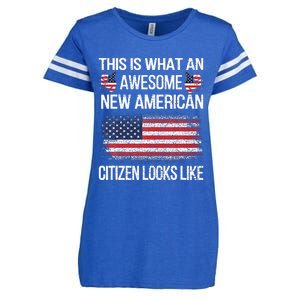 Awesome New American Flag Us Citizenship Usa Us Citizen Enza Ladies Jersey Football T-Shirt