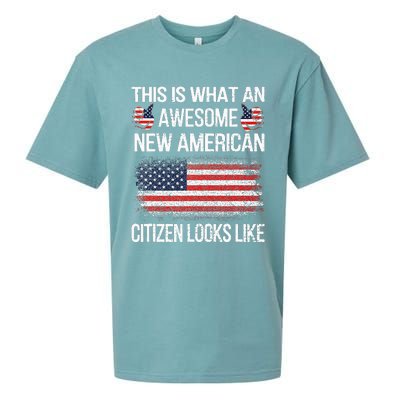 Awesome New American Flag Us Citizenship Usa Us Citizen Sueded Cloud Jersey T-Shirt