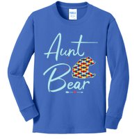 Autistic Niece Autistic Nephew Aunt Bear Autism Aunt Cool Gift Kids Long Sleeve Shirt