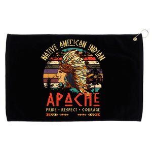 Apache Native American Indian Pride Indigenous Tribe Gift Grommeted Golf Towel