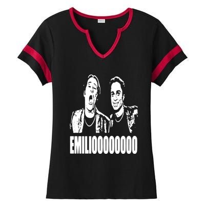 A Night At The Roxbury Movie SNL Emilioooooo Funny Ladies Halftime Notch Neck Tee