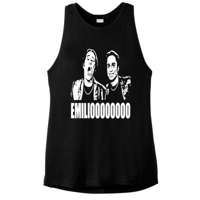 A Night At The Roxbury Movie SNL Emilioooooo Funny Ladies PosiCharge Tri-Blend Wicking Tank