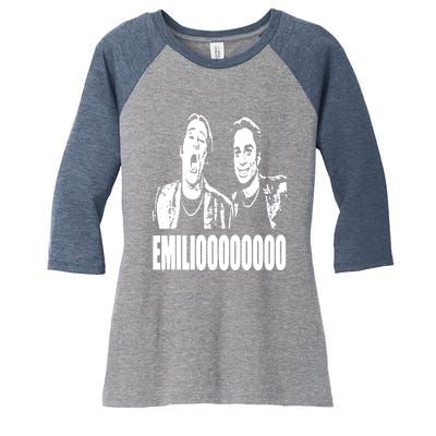 A Night At The Roxbury Movie SNL Emilioooooo Funny Women's Tri-Blend 3/4-Sleeve Raglan Shirt