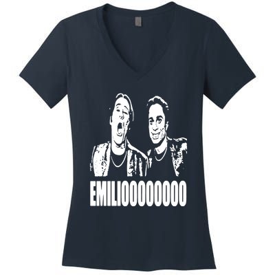 A Night At The Roxbury Movie SNL Emilioooooo Funny Women's V-Neck T-Shirt