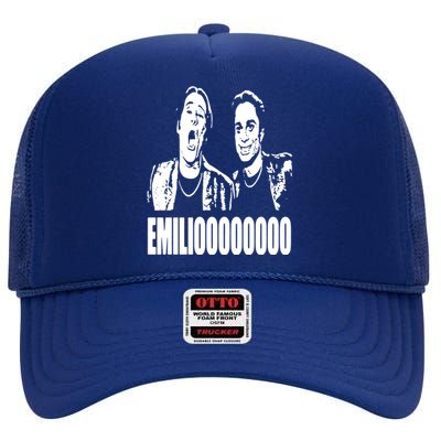 A Night At The Roxbury Movie SNL Emilioooooo Funny High Crown Mesh Back Trucker Hat