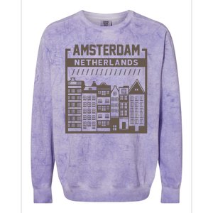 Amsterdam Netherlands Colorblast Crewneck Sweatshirt