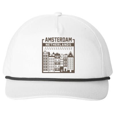 Amsterdam Netherlands Snapback Five-Panel Rope Hat