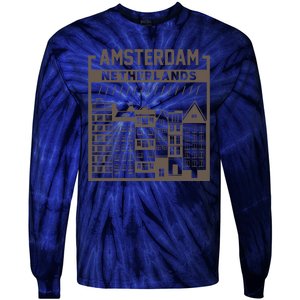 Amsterdam Netherlands Tie-Dye Long Sleeve Shirt