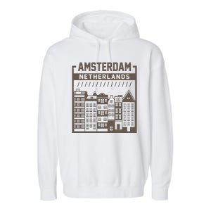 Amsterdam Netherlands Garment-Dyed Fleece Hoodie