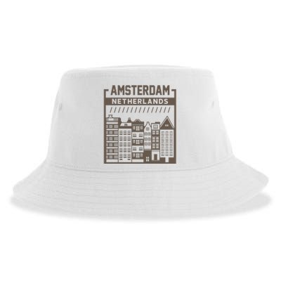 Amsterdam Netherlands Sustainable Bucket Hat