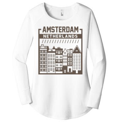 Amsterdam Netherlands Women's Perfect Tri Tunic Long Sleeve Shirt