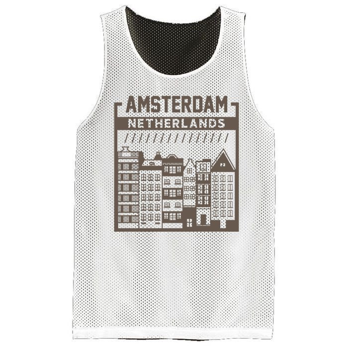 Amsterdam Netherlands Mesh Reversible Basketball Jersey Tank