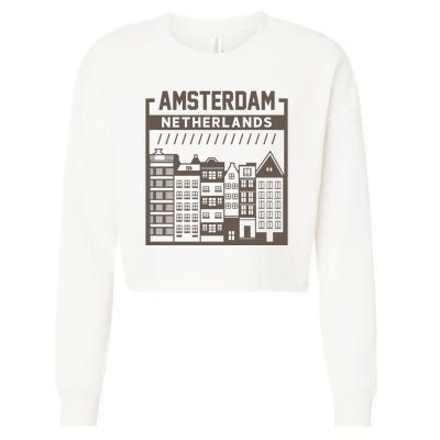 Amsterdam Netherlands Cropped Pullover Crew