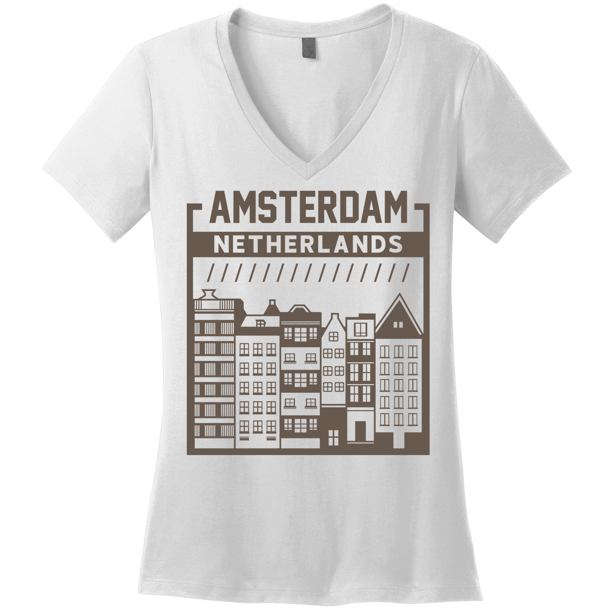 Amsterdam Netherlands Women's V-Neck T-Shirt