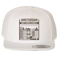 Amsterdam Netherlands Wool Snapback Cap