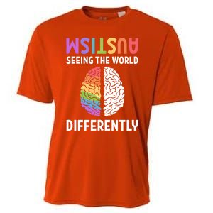 Autism Neurodiversity Autism Seeing The World Differently Meaningful Gift Cooling Performance Crew T-Shirt