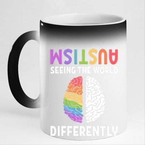 Autism Neurodiversity Autism Seeing The World Differently Meaningful Gift 11oz Black Color Changing Mug