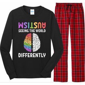 Autism Neurodiversity Autism Seeing The World Differently Meaningful Gift Long Sleeve Pajama Set