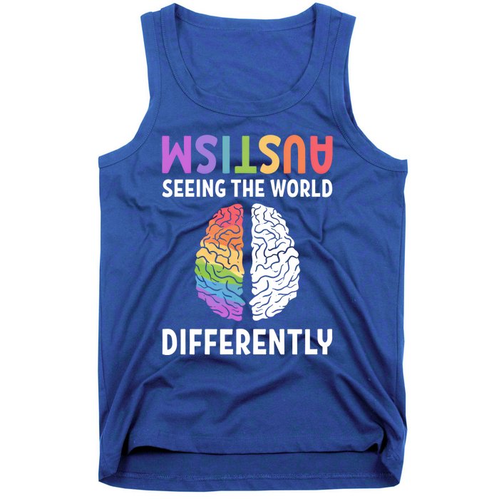 Autism Neurodiversity Autism Seeing The World Differently Meaningful Gift Tank Top