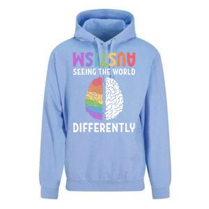 Autism Neurodiversity Autism Seeing The World Differently Meaningful Gift Unisex Surf Hoodie