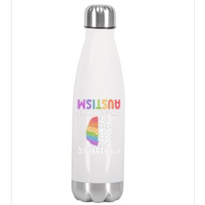 Autism Neurodiversity Autism Seeing The World Differently Meaningful Gift Stainless Steel Insulated Water Bottle