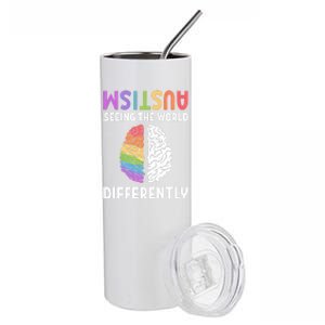 Autism Neurodiversity Autism Seeing The World Differently Meaningful Gift Stainless Steel Tumbler