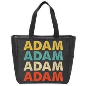 Adam Name Zip Tote Bag