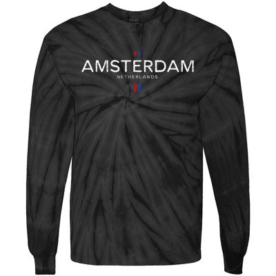 Amsterdam Netherlands Tie-Dye Long Sleeve Shirt