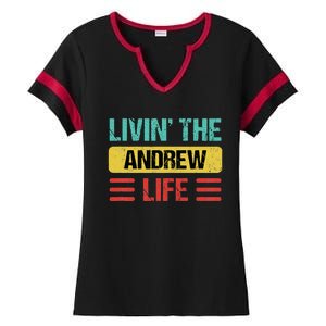 Andrew Name Ladies Halftime Notch Neck Tee