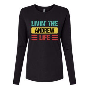 Andrew Name Womens Cotton Relaxed Long Sleeve T-Shirt