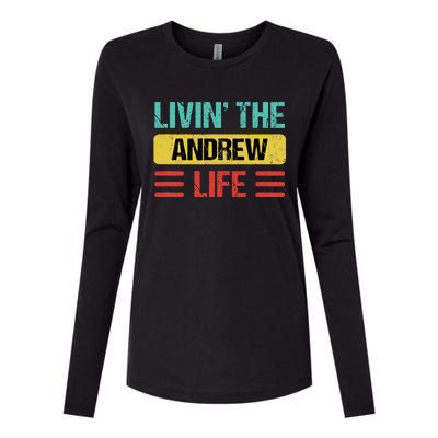 Andrew Name Womens Cotton Relaxed Long Sleeve T-Shirt