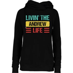 Andrew Name Womens Funnel Neck Pullover Hood