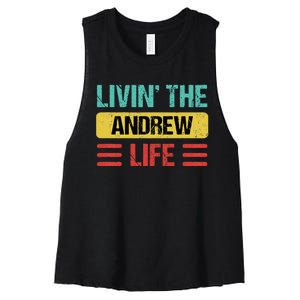 Andrew Name Women's Racerback Cropped Tank