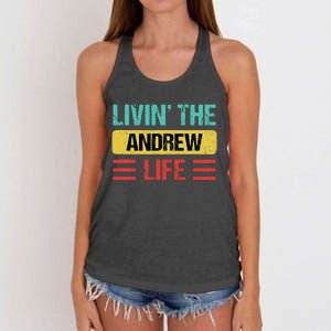 Andrew Name Women's Knotted Racerback Tank