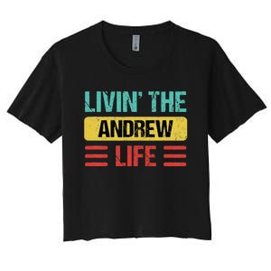 Andrew Name Women's Crop Top Tee