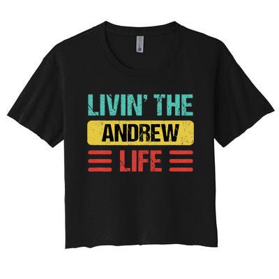 Andrew Name Women's Crop Top Tee