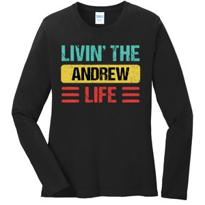 Andrew Name Ladies Long Sleeve Shirt