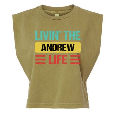 Andrew Name Garment-Dyed Women's Muscle Tee