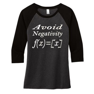 Avoid Negativity Women's Tri-Blend 3/4-Sleeve Raglan Shirt