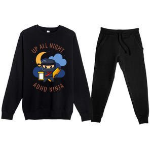 Adhd Ninja Premium Crewneck Sweatsuit Set