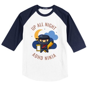 Adhd Ninja Baseball Sleeve Shirt