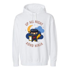 Adhd Ninja Garment-Dyed Fleece Hoodie