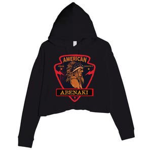 Abenaki Native American Indian Pride Respect Arrow Crop Fleece Hoodie