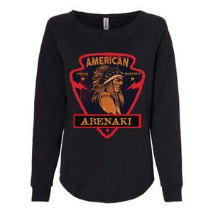 Abenaki Native American Indian Pride Respect Arrow Womens California Wash Sweatshirt