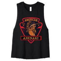 Abenaki Native American Indian Pride Respect Arrow Women's Racerback Cropped Tank