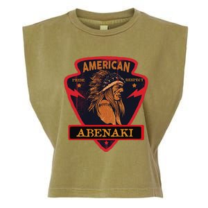 Abenaki Native American Indian Pride Respect Arrow Garment-Dyed Women's Muscle Tee