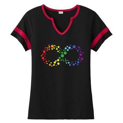 Autism Neurodiversity Awareness Symbol Ladies Halftime Notch Neck Tee