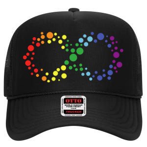 Autism Neurodiversity Awareness Symbol High Crown Mesh Back Trucker Hat